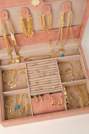 دستبند جواهر طلائی زنانه برنز کد 844348788