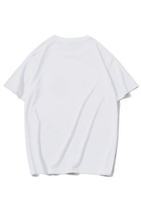 تی شرت سفید مردانه اورسایز یقه گرد پنبه (نخی) تکی کد 834449081