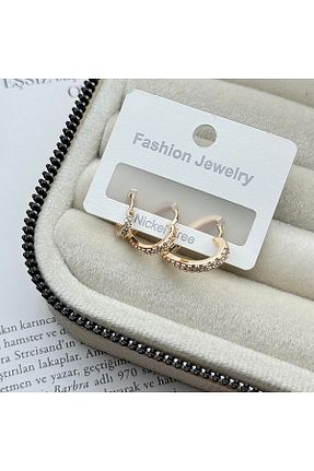 گوشواره جواهر زرد زیرکن DS DİAMONDSHOP - کد 811061784