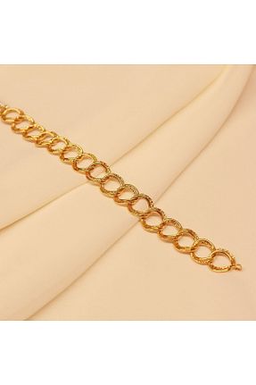 دستبند طلا زرد زنانه 14 عیار TAHAN MÜCEVHERAT - کد 840344961