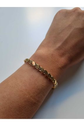 دستبند استیل طلائی زنانه فولاد ( استیل ) کد 760473143