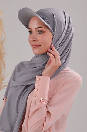 کلاه شنای حجاب طوسی زنانه Melodi Scarf - کد 844616060