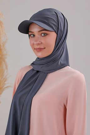 کلاه شنای حجاب طوسی زنانه Melodi Scarf - کد 844616101