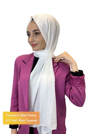 شال سفید زنانه پنبه ای Eflatun - کد 824895664