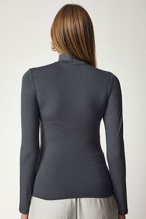 بلوز طوسی زنانه ساده MissThetis - کد 842597249
