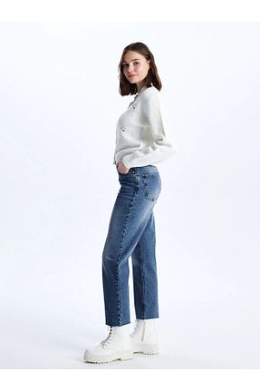 شلوار جین آبی زنانه پاچه لوله تفنگی LC Waikiki - کد 844732254