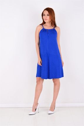 لباس آبی زنانه ویسکون ریلکس بافت کد 376202103