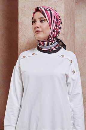 روسری صورتی پلی استر Alvina - کد 844702653