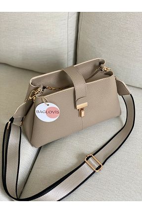کیف دوشی قهوه ای زنانه چرم مصنوعی BAGLOVİS - کد 801989385