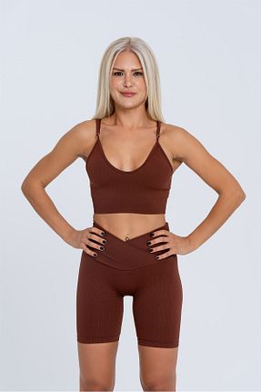 شوارک اسپرت قهوه ای زنانه مینی Gymwolves - کد 356773621