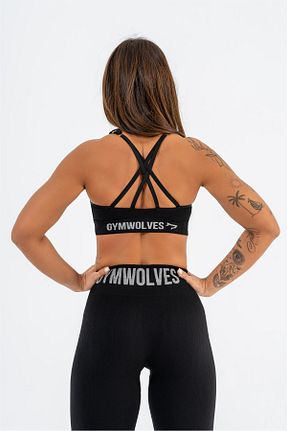 نیم تنه اسپرت مشکی زنانه الاستین Gymwolves - کد 356770583