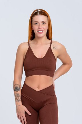 نیم تنه اسپرت قهوه ای زنانه الاستین Gymwolves - کد 355685049