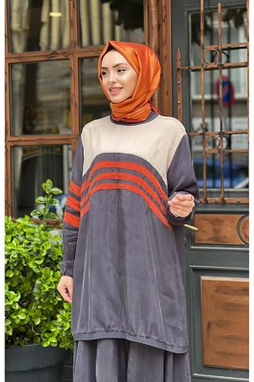 تونیک حجاب طوسی زنانه بافتنی MissWhence - کد 844761534