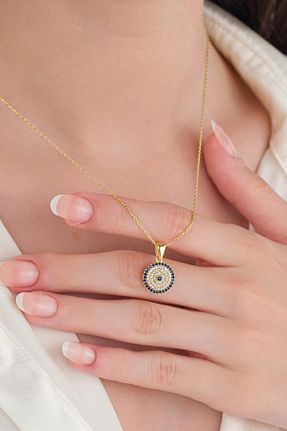 گردنبند نقره طلائی زنانه 925 عیار Tmt Silver - کد 844844173