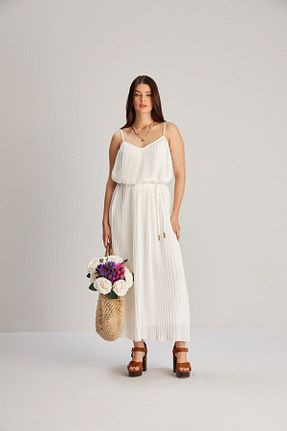 لباس سفید زنانه بافتنی Oyer Moda - کد 833504749