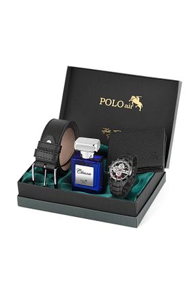 ست ساعت مچی مشکی مردانه فلزی polo air - کد 844869699