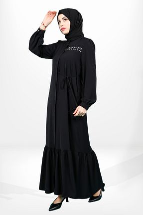 کلاه و ابایا مشکی زنانه پلی استر Beyza - کد 844898465