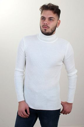 پلیور سفید مردانه ساده EMKA GİYİM - کد 180115995