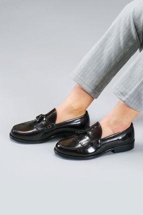 کفش کلاسیک زرشکی مردانه پاشنه کوتاه ( 4 - 1 cm ) کد 829734914