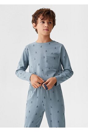 ست لباس راحتی آبی بچه گانه ساده MANGO Kids - کد 768228170