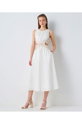 لباس سفید زنانه بافتنی رگولار کد 825498359