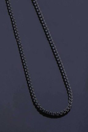 گردنبند استیل مشکی زنانه زنجیر کد 37816529