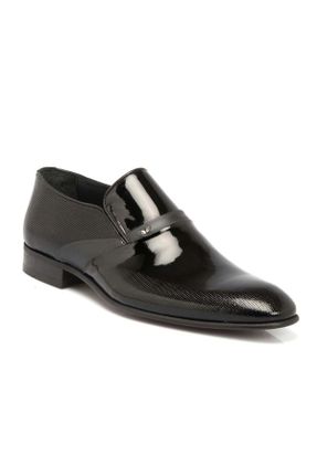 کفش کلاسیک مشکی مردانه چرم طبیعی پاشنه کوتاه ( 4 - 1 cm ) کد 79934823