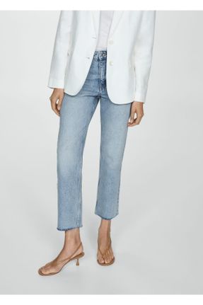 شلوار جین آبی زنانه پاچه رگولار استاندارد کد 834496548