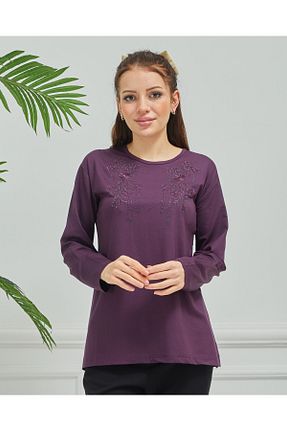 بلوز حجاب بنفش زنانه ویسکون Stilmony - کد 810409997