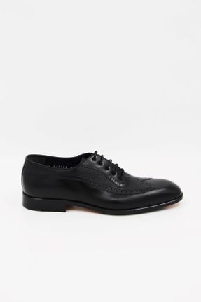 کفش کلاسیک مشکی مردانه چرم طبیعی پاشنه کوتاه ( 4 - 1 cm ) پاشنه ساده کد 826564855