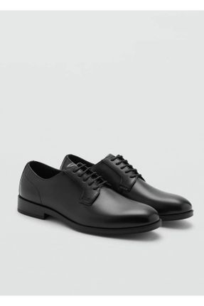 کفش آکسفورد مشکی مردانه پارچه نساجی پاشنه کوتاه ( 4 - 1 cm ) کد 837362352