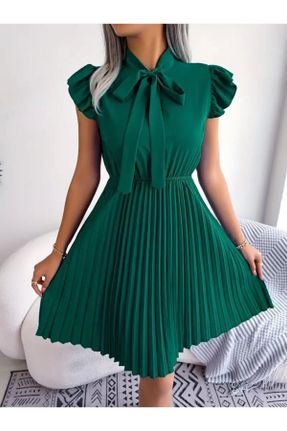 لباس سبز زنانه بافتنی راحت آستین-کوتاه کد 829963985