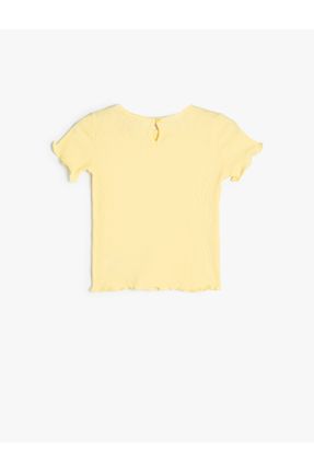 تی شرت زرد بچه گانه رگولار یقه گرد تکی کد 841932486