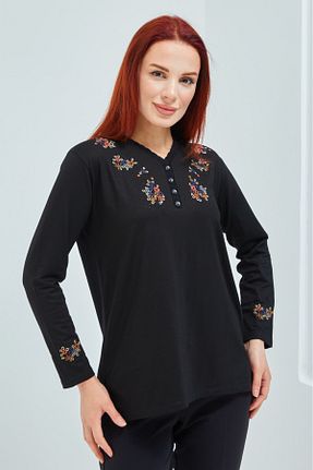 بلوز حجاب مشکی زنانه رگولار Stilmony - کد 818002796