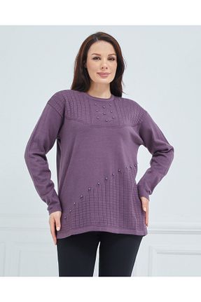 پلیور بنفش زنانه ساده Stilmony - کد 810404058