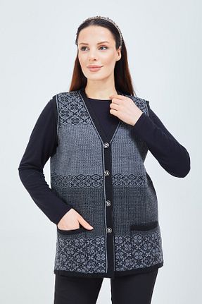 جلیقه طوسی زنانه رگولار Stilmony - کد 818018598