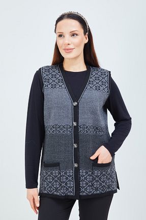 جلیقه طوسی زنانه رگولار Stilmony - کد 818018598