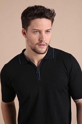 پولوشرت مشکی مردانه %100 پنبه Ferraro - کد 37183125