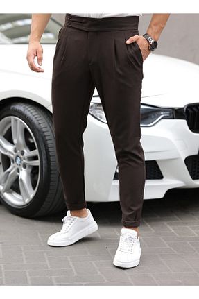 شلوار قهوه ای مردانه پارچه BYATA MENS STYLE - کد 353841654