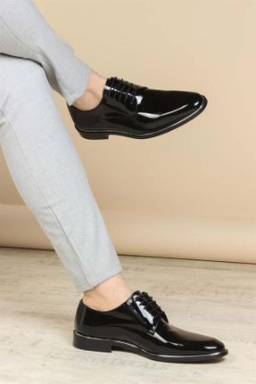 کفش کلاسیک مشکی مردانه چرم طبیعی پاشنه کوتاه ( 4 - 1 cm ) پاشنه ساده کد 36406923