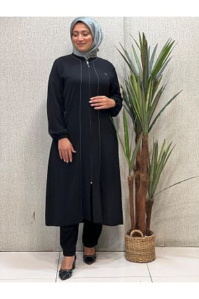 کلاه و ابایا مشکی زنانه پنبه ای Butik büyük beden - کد 844709263