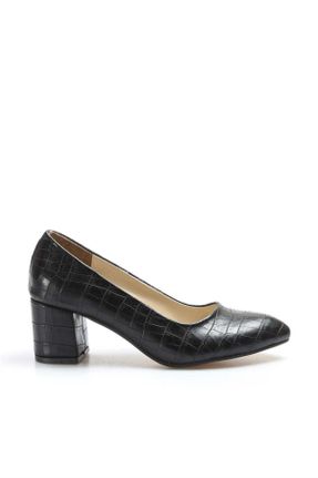 کفش پاشنه بلند کلاسیک مشکی زنانه چرم مصنوعی پاشنه ضخیم پاشنه متوسط ( 5 - 9 cm ) کد 117398907