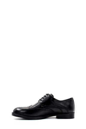 کفش کلاسیک مشکی مردانه چرم طبیعی پاشنه کوتاه ( 4 - 1 cm ) پاشنه ساده کد 754847185