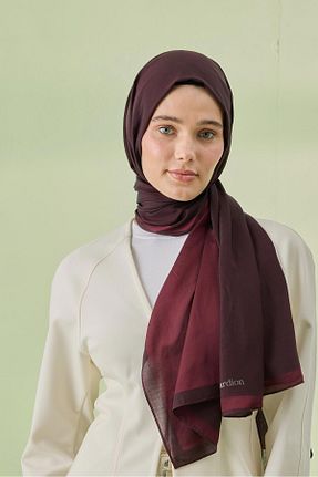 شال زرشکی زنانه پنبه ای Cardion - کد 839231541