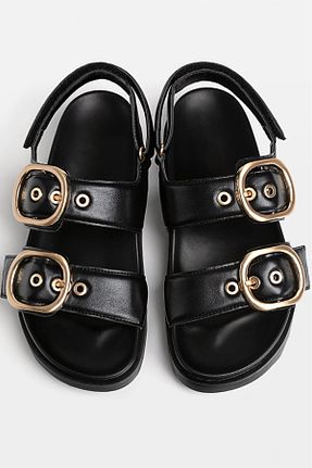 صندل مشکی زنانه پاشنه تخت DUXAL SHOES - کد 844554356