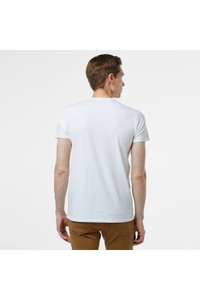 تی شرت سفید مردانه رگولار یقه گرد کد 4590298