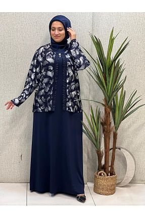 لباس سایز بزرگ سرمه ای زنانه جاکار Butik büyük beden - کد 832316365