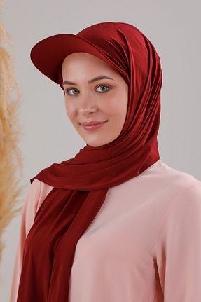 کلاه شنای حجاب زرشکی زنانه Melodi Scarf - کد 844616119