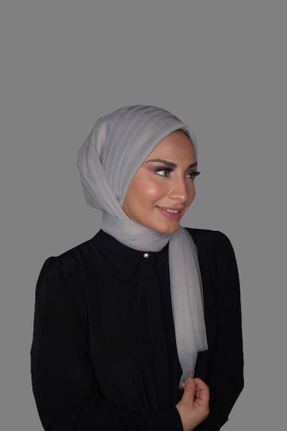 شال طوسی زنانه پنبه - پلی استر کد 646733150