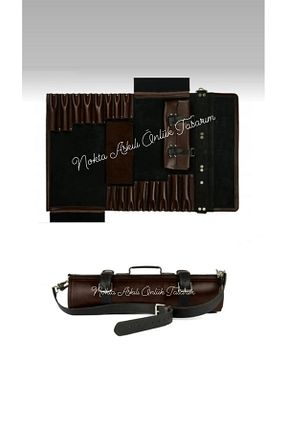 کیف دوشی قهوه ای زنانه چرم خالص noktaönlüktasarım - کد 275175396